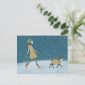 ウィンタードッグ歩くホリディハガキ シーズンポストカード (スタンド正面)