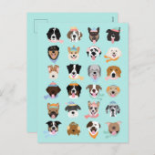 ウィンタードッグ顔 シーズンポストカード (正面/裏面)