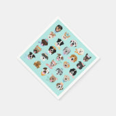 ウィンタードッグ顔 スタンダードカクテルナプキン (角)