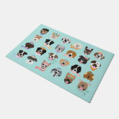 ウィンタードッグ顔 ドアマット (アングル)