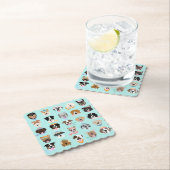 ウィンタードッグ顔 ペーパーコースター (インサイチュ)