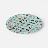 ウィンタードッグ顔 ペーパープレート (アングル)