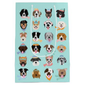 ウィンタードッグ顔 ミディアムペーパーバッグ (裏面)