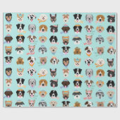 ウィンタードッグ顔 ラッピングペーパー (フラット)