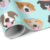 ウィンタードッグ顔 ラッピングペーパー (ロールコーナー)