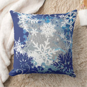ウィンタードリーム凍っていスノーフレーク装飾用クッション クッション (ブランケット)