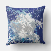 ウィンタードリーム凍っていスノーフレーク装飾用クッション クッション (裏面)