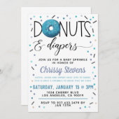 ウィンタードーナツベビー散水シャワー招待状 招待状 (正面/裏面)