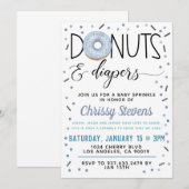 ウィンタードーナツベビー散水シャワー招待状 招待状 (正面/裏面)