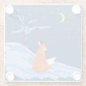 ウィンターナイトキツネ ガラスコースター (裏面)