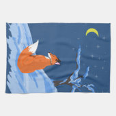 ウィンターナイトキツネ キッチンタオル (横)