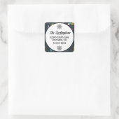 ウィンターナイトスノーフレークスハウス差出人住所 スクエアシール (バッグ)