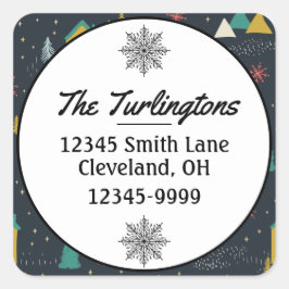 ウィンターナイトスノーフレークスハウス差出人住所 スクエアシール