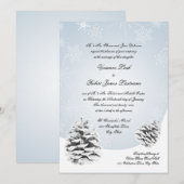 ウィンターナチュラルウェディング 招待状 (正面/裏面)