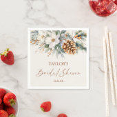 ウィンターナチュラルパインウェディングシャワー スタンダードカクテルナプキン (インサイチュ)