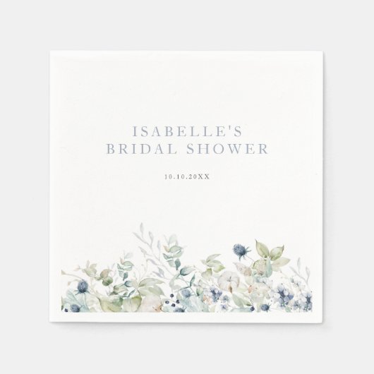 ウィンターナチュラル ブライダルシャワー スタンダードカクテルナプキン (正面)