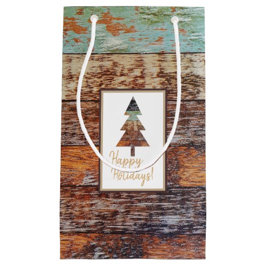 ウィンターナバーン ハッピーホリデー スモールペーパーバッグ (正面)