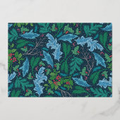 ウィンターナージュのホリーデッキ 結婚クリスマス写真 箔シーズンカード (裏面)