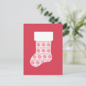 ウィンターニットクリスマスストッキングはがき シーズンポストカード (スタンド正面)