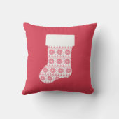 ウィンターニットクリスマスストッキング枕 クッション (裏面)