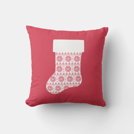 ウィンターニットクリスマスストッキング枕 クッション (正面)