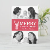 ウィンターニットクリスマストインデアホリデーカード シーズンカード (スタンド正面)