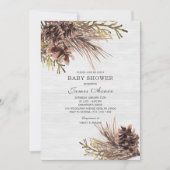 ウィンターニュートラルベビーシャワー招待状 招待状 (正面)