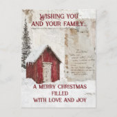 ウィンターノルディックバーンクリスマス紙 シーズンポストカード (正面)