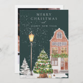 ウィンターハウスフォトクリスマスカード 招待状 (正面/裏面)