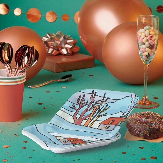 ウィンターハウスランドスケープ ペーパープレート