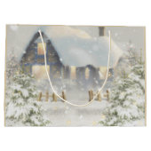 ウィンターハウス雪レトロ ラージペーパーバッグ (裏面)