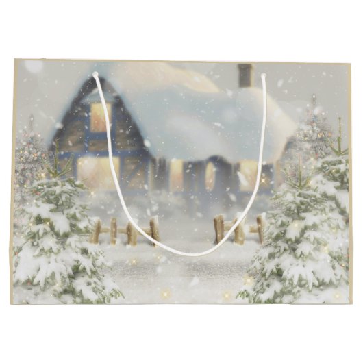 ウィンターハウス雪レトロ ラージペーパーバッグ (裏面)