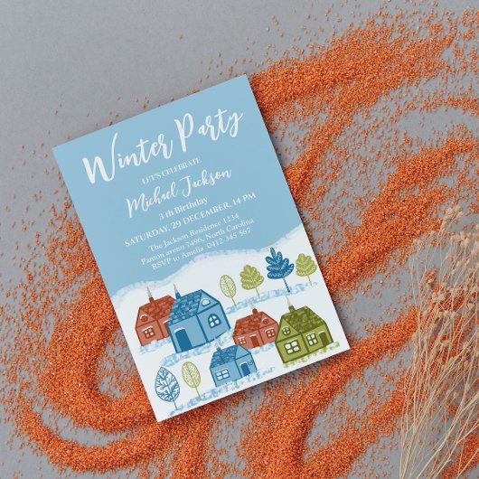 ウィンターハウズバースデーパーティーベビー 招待状