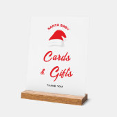 ウィンターハットサンタ赤ちゃんシャワーカード&ギフトサイン アクリルサイン (傾斜)