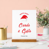 ウィンターハットサンタ赤ちゃんシャワーカード&ギフトサイン アクリルサイン (ウェディング)