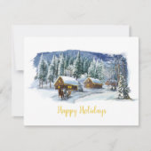 ウィンターハッピーホリデーズビジネスクリスマスカード シーズンカード (正面)