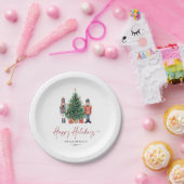 ウィンターハッピーホリデーズ紙プレート ペーパープレート (パーティー)