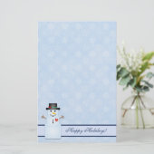 ウィンターハッピーホリデーズ雪だるま文房具 便箋 (スタンド正面)