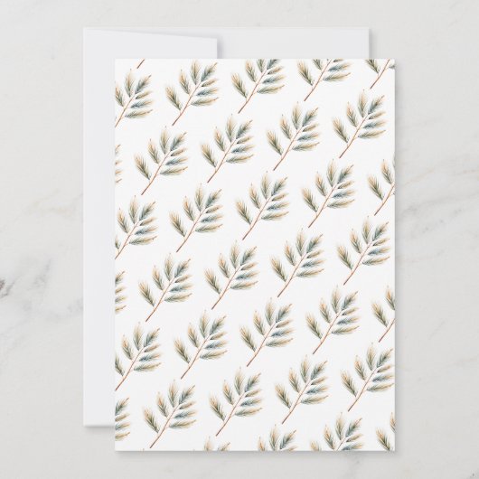 ウィンターハローベビークリスマスコテージベビーシャワー 招待状 (裏面)