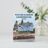 ウィンターハーバーライトハウスメインポストカード ポストカード (スタンド正面)