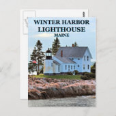 ウィンターハーバーライトハウスメインポストカード ポストカード (正面/裏面)