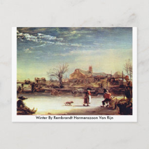 ウィンターバイレンブラントHarmenszoon Van Rijn ポストカード