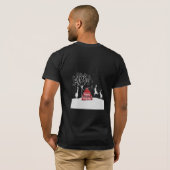 ウィンターバニーホッピーホリデイズメンズTシャツ Tシャツ (裏面フル)