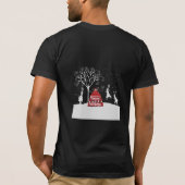 ウィンターバニーホッピーホリデイズメンズTシャツ Tシャツ (裏面)