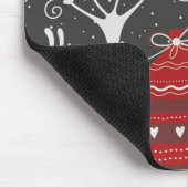 ウィンターバニーホッピーホリデーズマウスパッド マウスパッド (コーナー)