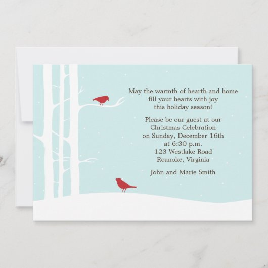 ウィンターバーズホリデーお祝い 招待状 (正面)