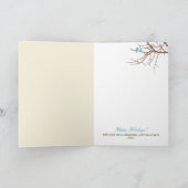 ウィンターバーズホリデーカード(ターコイズ) シーズンカード (内部)