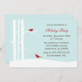ウィンターバーズホリデーパーティー招待状 招待状 (正面/裏面)