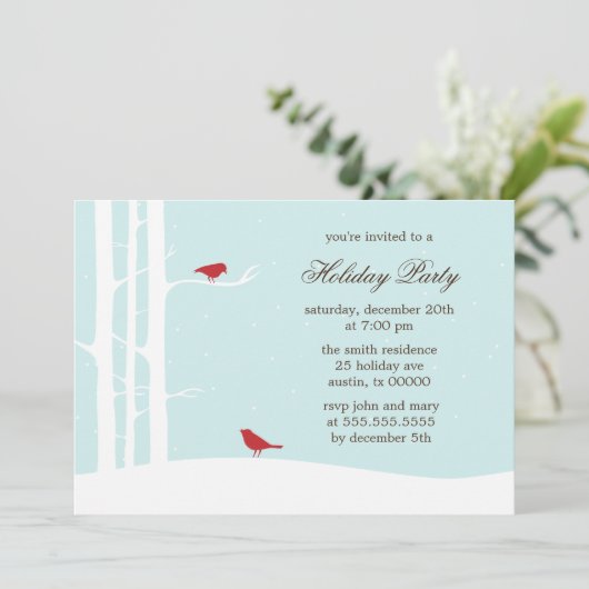 ウィンターバーズホリデーパーティー招待状 招待状 (スタンド正面)