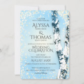 ウィンターバーチのウェディング 招待状 (正面)